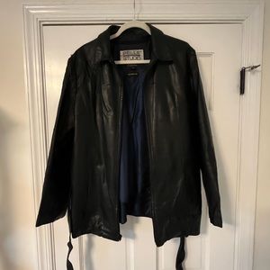 Pelle Studio Oversized Black Authentic Leather Jacket